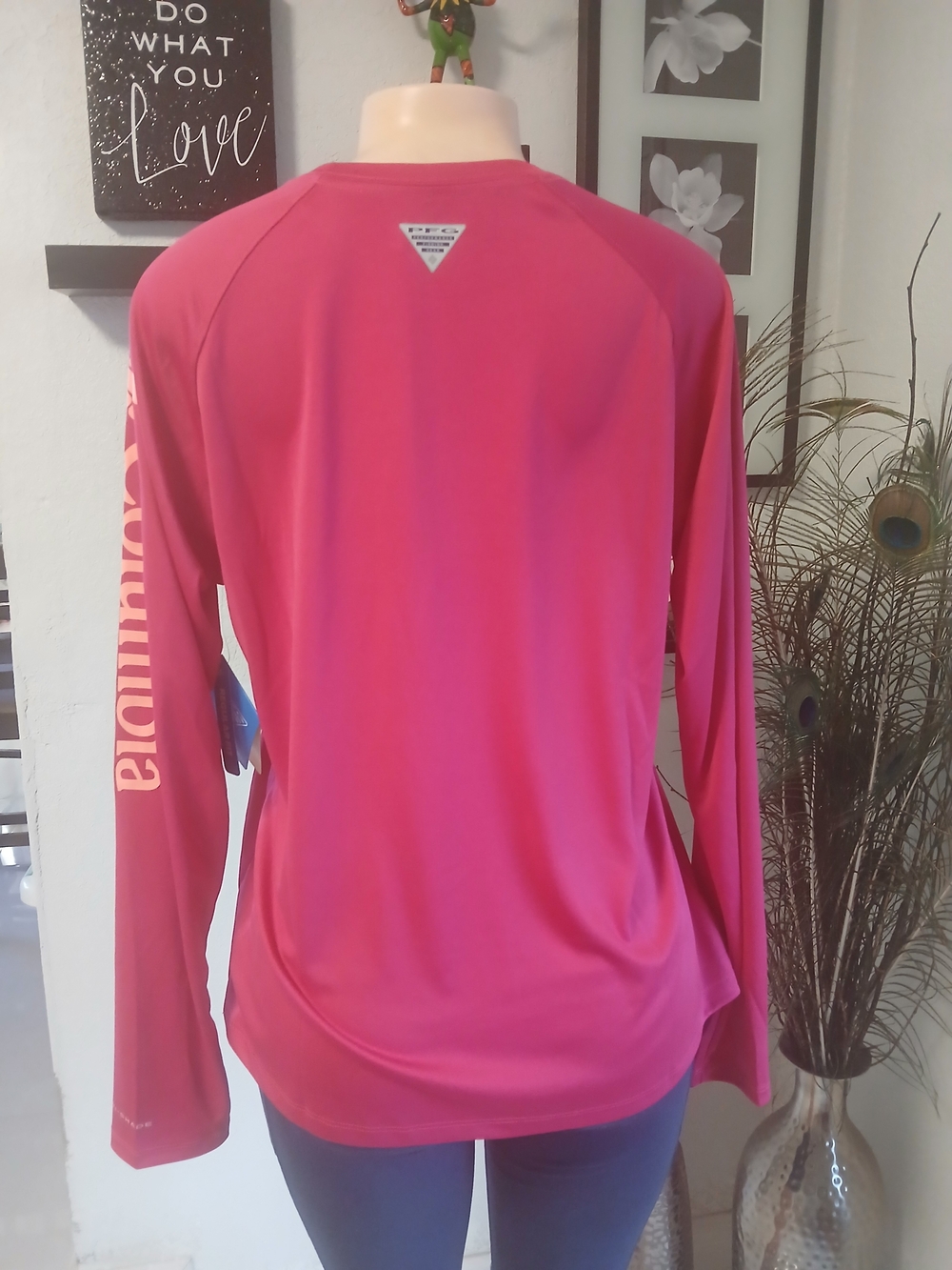 Columbia Women's Long Sleeve Pink Performance Tee - Picture 7 of 9
